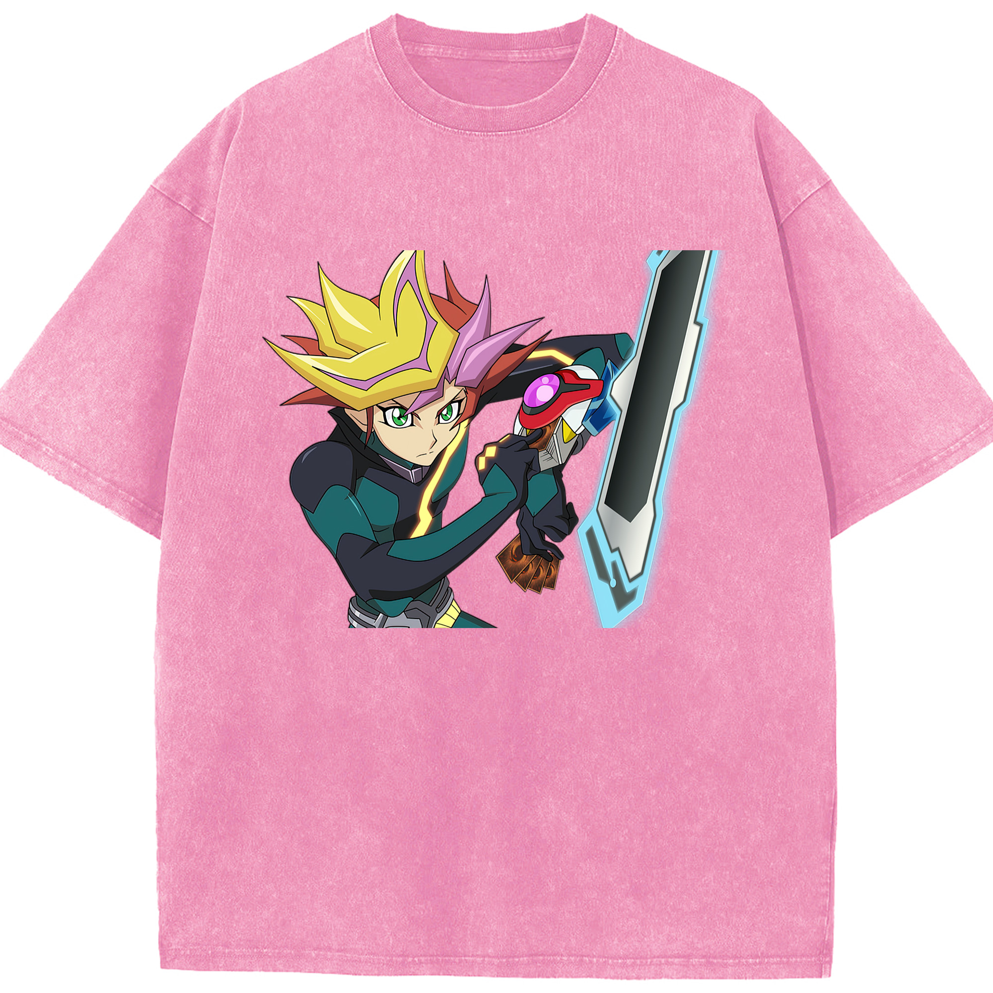 （画像用） 遊☆戯☆王 Yu-Gi-Oh! 綿100% ヴィンテージ風 半袖Tシャツ（フロントプリント）